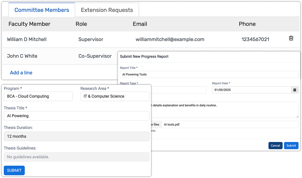 Automatically assign thesis supervisors based on expertise and availability